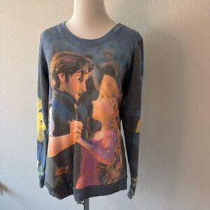 Disney Tangled Graphic Sweatshirt - Blue and Yellow